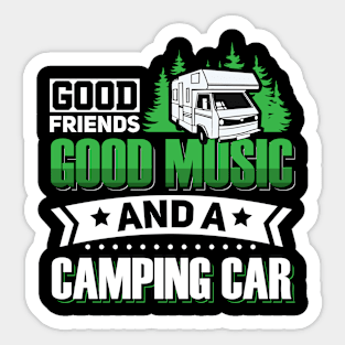 Happy camping with friends Sticker